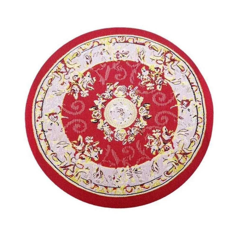 tapis table rouge rose vert bleuclair bleufoncé floral géométrique classique traditionnel