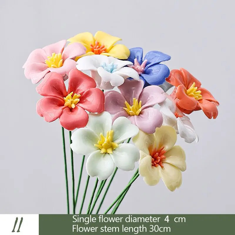 décoration intérieure bouquets artificiels fleurs céramique couleurs variées moderne saint valentin anniversaire mariage