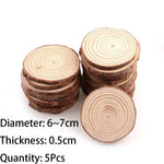 tranches bois naturel marron clair décoration peinture 16cm diamètre rustic artisanal