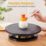 roue peinture rotative noire pratique plateforme peinture ergonomique support projet bricolage