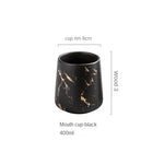 ensemble tasses dents marbre doré moderne vert noir blanc élégantes 400ml