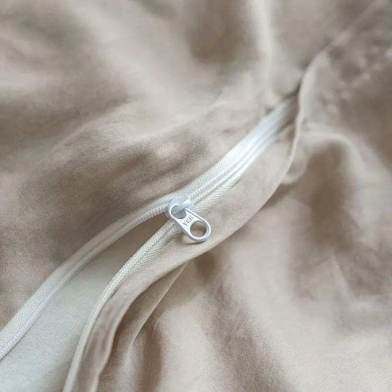 Housse de couette Tencel coton blanche avec taies