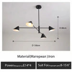 Suspension lumineuse moderne conique noir doré sources lumineuses chambre salon