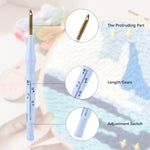 kit broderie punch needle débutants motif floral aiguille fil tissu multicolore artisanal instructions anneaux