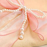 rubans décoratifs organza rose clair blanc classiques transparents 86cm