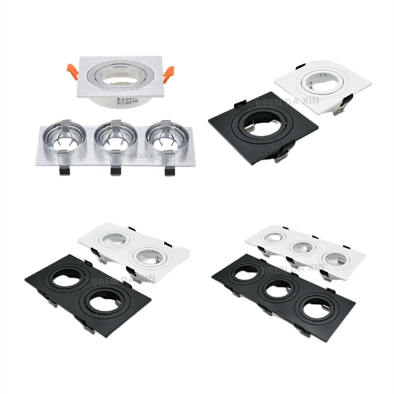 plaque fixation led argent blanc noir moderne têtes aluminium opaquet