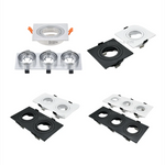 plaque fixation led argent blanc noir moderne têtes aluminium opaquet