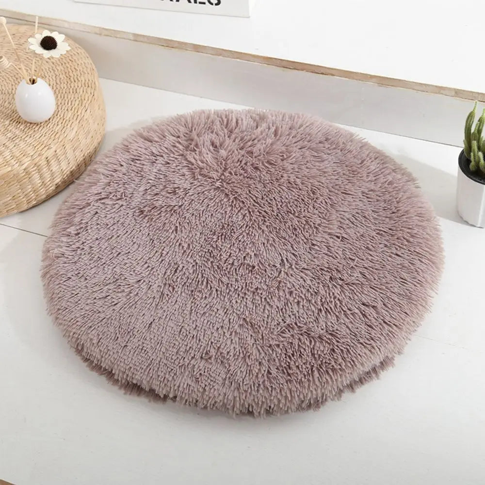 coussin rond velours multicolore moderne confortable 40cm 50cm 60cm chat lit animal compagnie