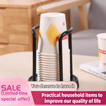 support tasses moderne tissu imprimé noir beige doré gris clair respectueux environnement