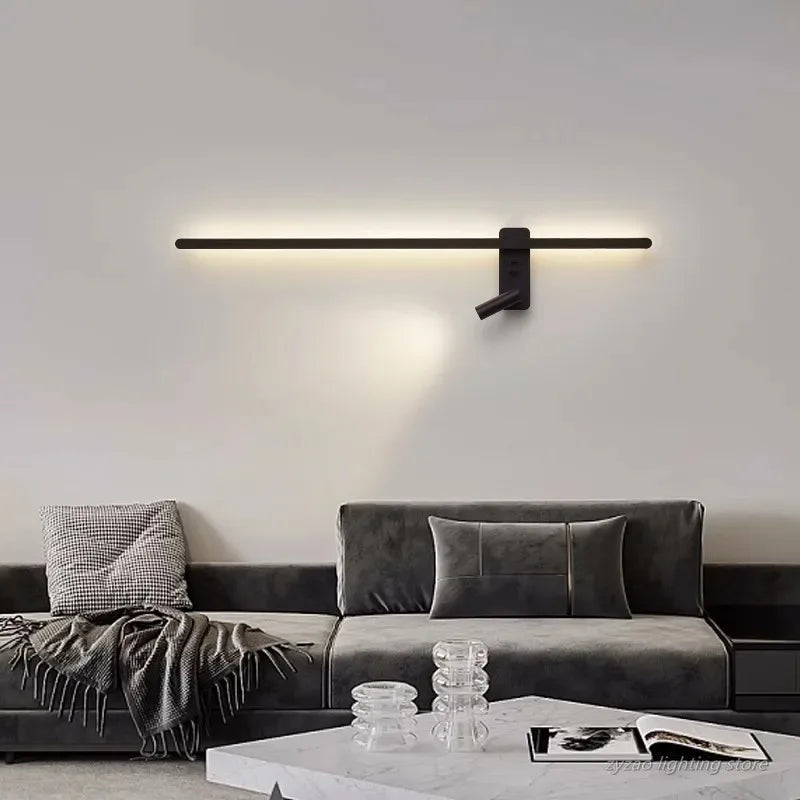 lampe murale moderne appliques led noir blanc minimaliste fixée mur chambre salon entrée