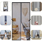 rideau porte magnétique noir maille fine 90cm 210cm moderne sans perçage opaque salon chambre