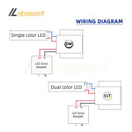 contrôleur tactile led noir petite taille on off dimmable moderne minimaliste cct dual color