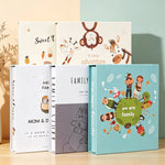 album photo moderne illustrations animales photos familiales blanc vert bleu