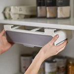 rangement épices adhésif mur blanc gris moderne bouteilles rack