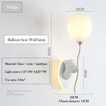 lampe murale moderne ours motif texture mat blanc doré chambre enfant okolets