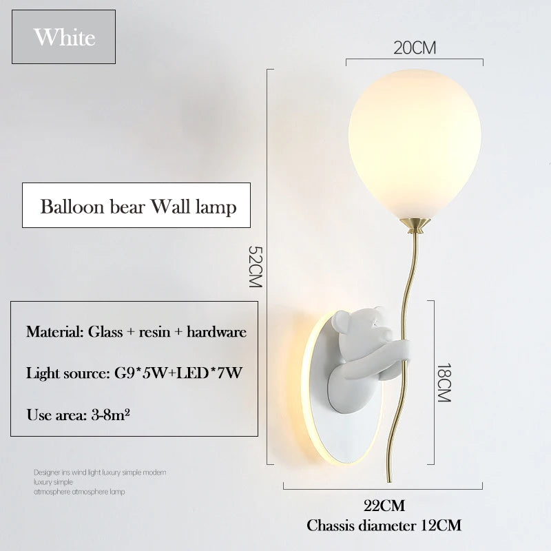 lampe murale moderne ours motif texture mat blanc doré chambre enfant okolets