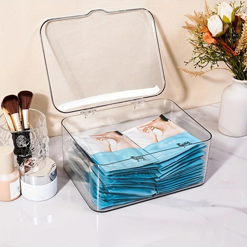 boîtes rangement transparentes acrylique poignées organisateur documents stylos accessoires beauté moderne