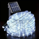 guirlande lumineuse led solaire spirale multicolore extérieure décoration jardin camping mariage ip67 art deco