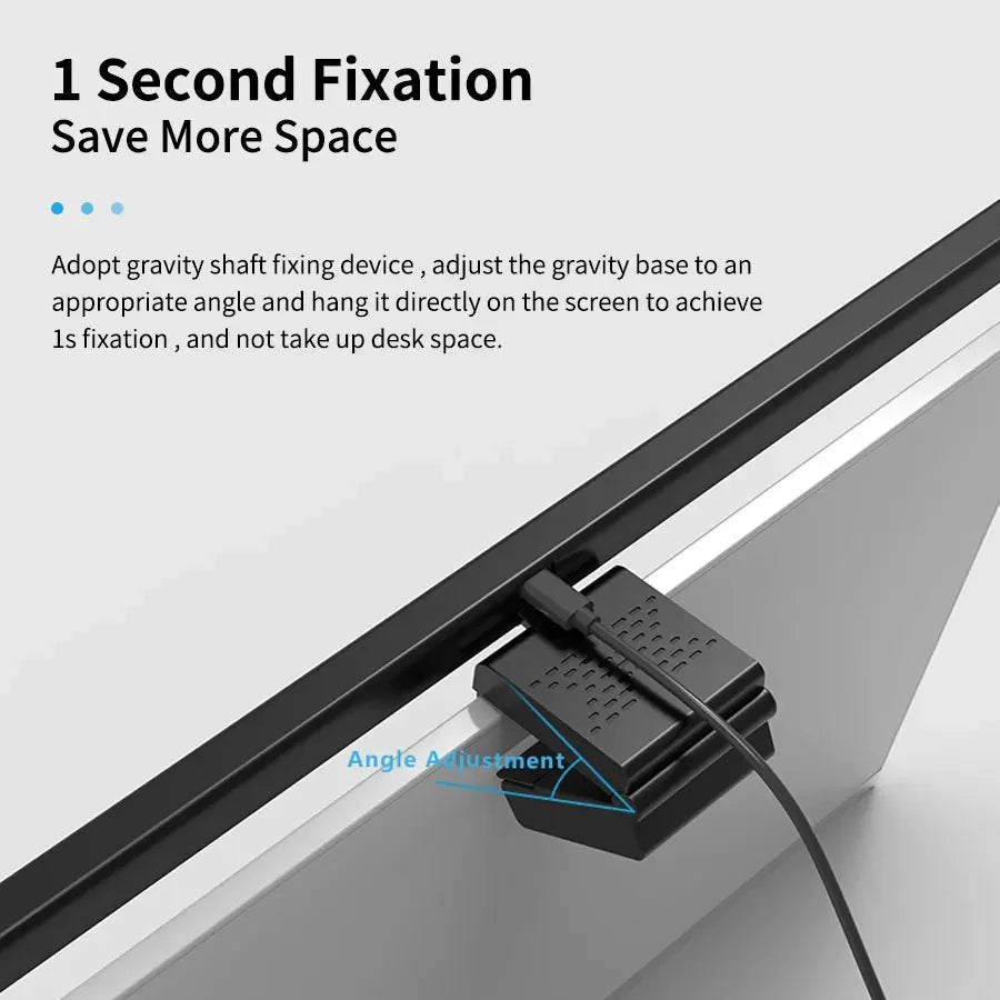 lampe led moderne noir blanc intensité variable continu usb chargeable monitor gaming