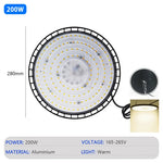 éclairage industriel led haute luminosité 280mm noir moderne étanche 200w