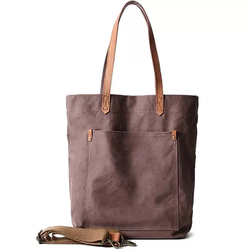 sac main vert olive toile douce fermeture éclair casual unisexe polyvalent texture tissée casual