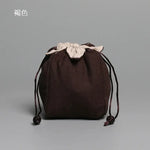 sac thé coton réutilisable bleu gris vert marron beige rouge rose noir imprimé chinois