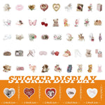 Stickers adhésifs waterproof réutilisables motifs fleurs animaux coeurs 10pc 30pc 50pc 100pc