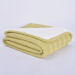 couverture tricotée torsadée coton gris beige moderne hiver voyage maison