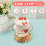 support gâteaux transparent moderne exposition pâtisserie anniversaire mariage décoration table respectueux environnement couvertures motifs