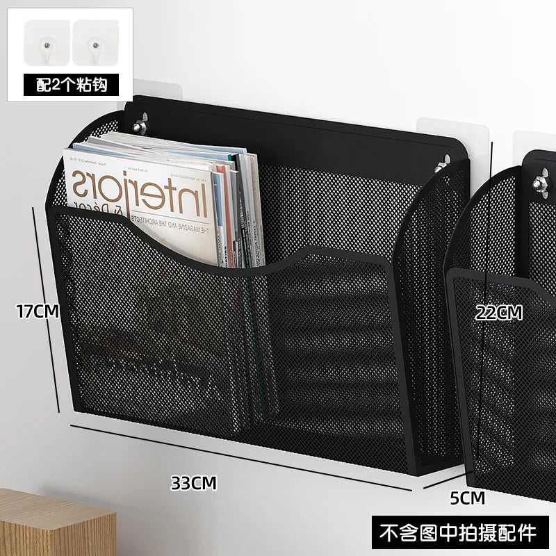porte documents mural blanc moderne maille fine clips suspension chambre rangement articles divers
