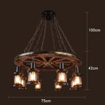 suspension lumineuse bois naturel ampoule filament industriel rustique verre translucide