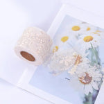 rubans decoratifs fleurs sequins transparents decor floral scintillant adhesifs rouleaux largeur six cm