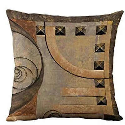 housse coussin carré multicolore motif géométrique abstrait moderne décoration salon canapé voiture 40x40cm 45x45cm