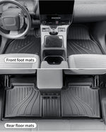 tapis sol voiture noir rayures horizontales moderne tpe avant arrière