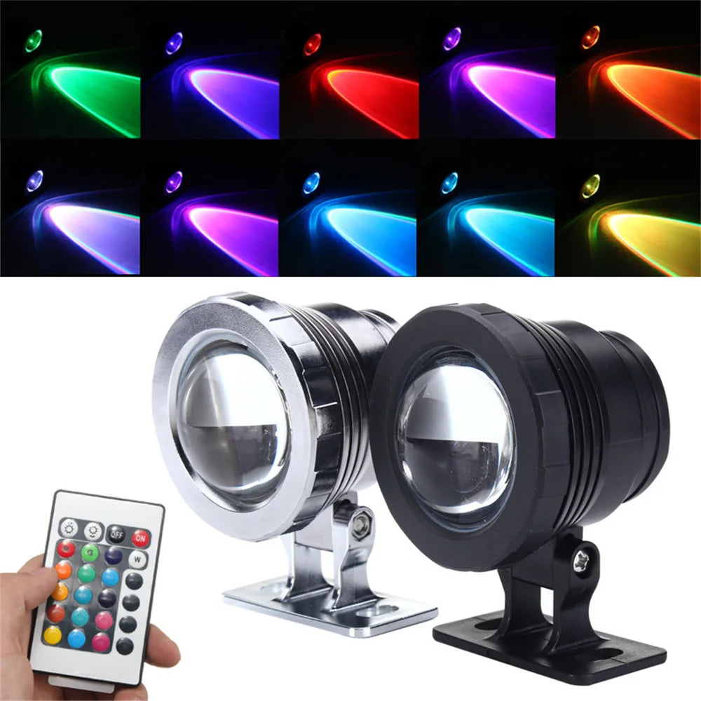 projecteur led noir moderne 10w 15w ip68 certification rohs ccc fcc télécommande.vis