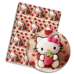 tissu coton imprimé chats rubans coeurs léopard enfantin coussin maison couturerobe poupée rideau abrasion