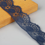 ruban dentelle polyester 4cm large rose clair bleu rouge violet noir mariage décoration diy