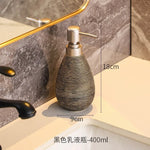 distributeur savon liquide mousse gris métallisé beige moderne élégant texture tissée marron clair foncé