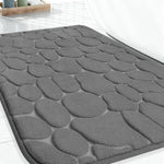 tapis bain antidérapant absorbant motif galets gris moderne minimaliste rapide machine sec