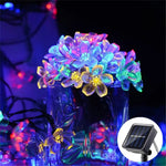 guirlande lumineuse solaire fleurs multicolore moderne extérieure décoration jardin mariage 18 led spikes moderne