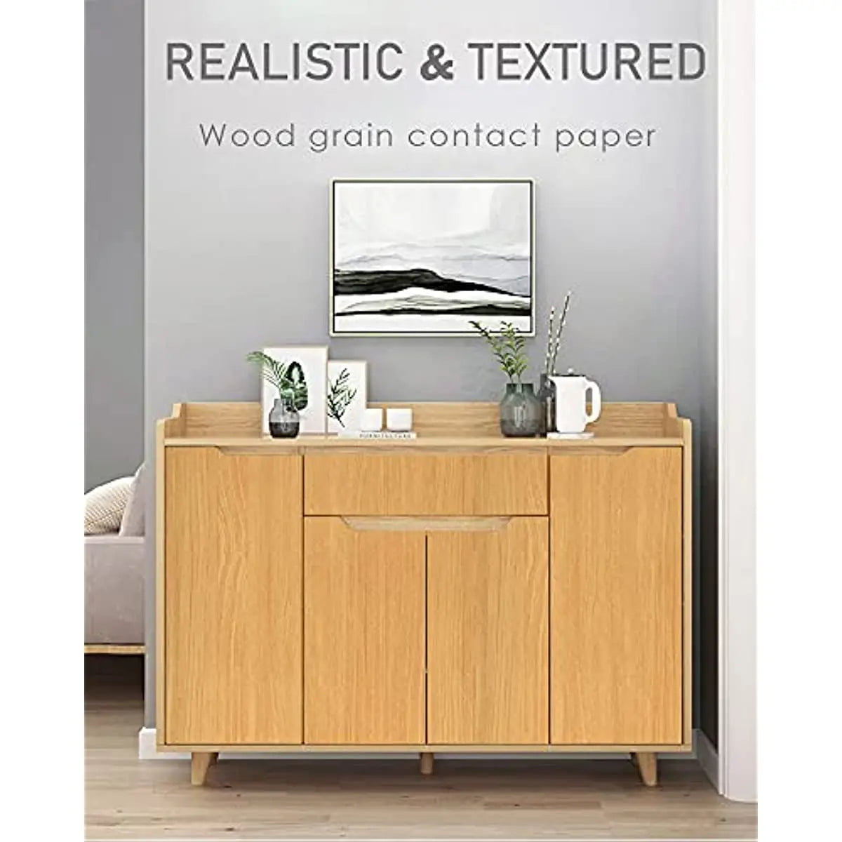 papier autocollant bois clair résistant humidité sans formaldéhyde respectueux environnement classique opaque 1m 3m