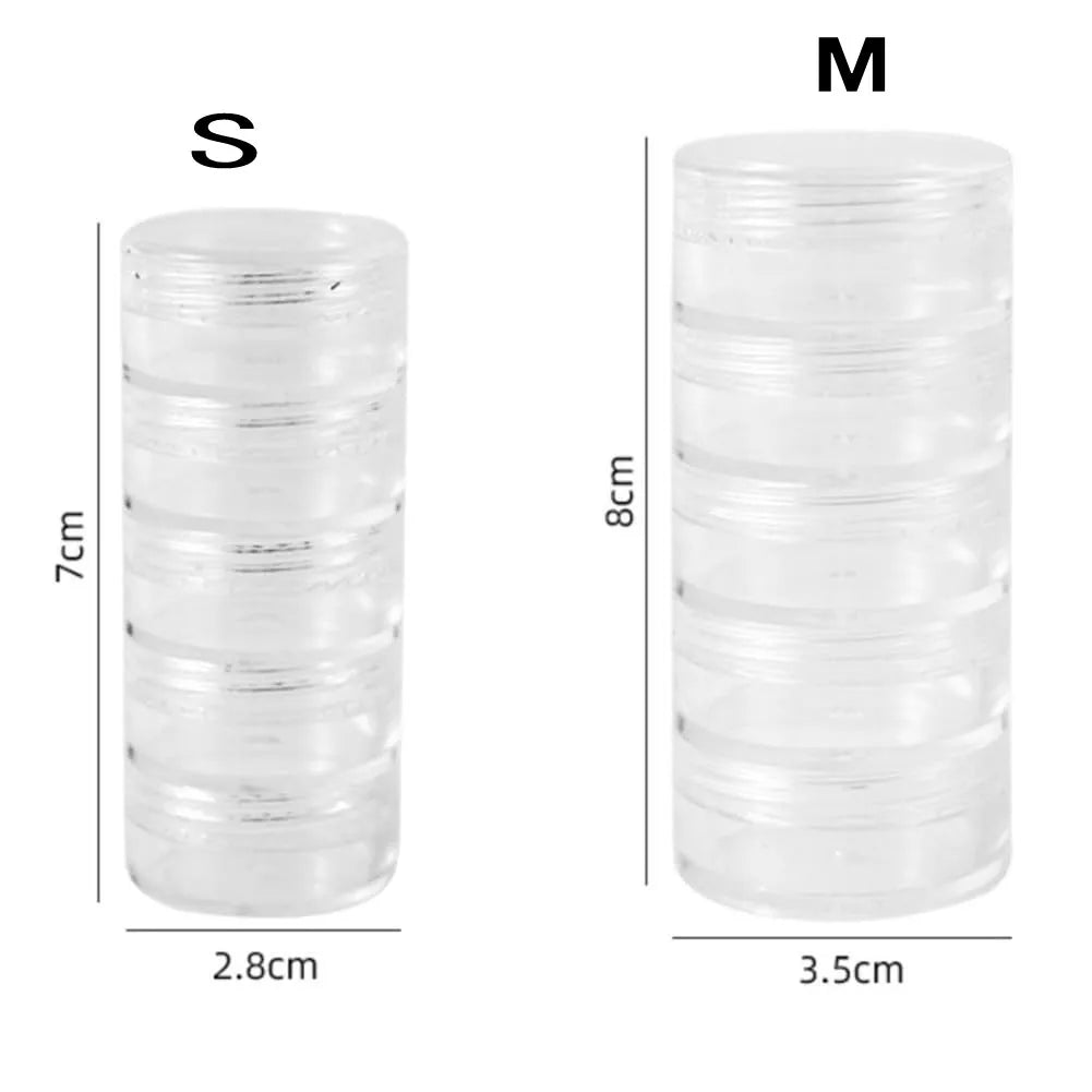 boîtes rangement bijoux transparentes empilables petites anneaux boucles doreilles modernes ridées plastique
