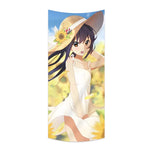 serviettes plage dessins animés personnages étoiles blanc rose noir gris beige