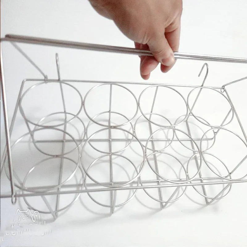 cage bouteilles argentée métal moderne organisation labo échantillons réactifs portable
