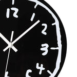 Horloge murale acrylique dans une chambre avec décoration contemporaine