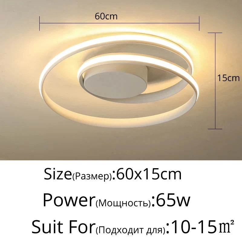 plafonnier led moderne blanc noir chambre salon adjustable