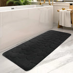 tapis bain gris moderne texture cailloux antidérapant absorbant 120cm 50cm