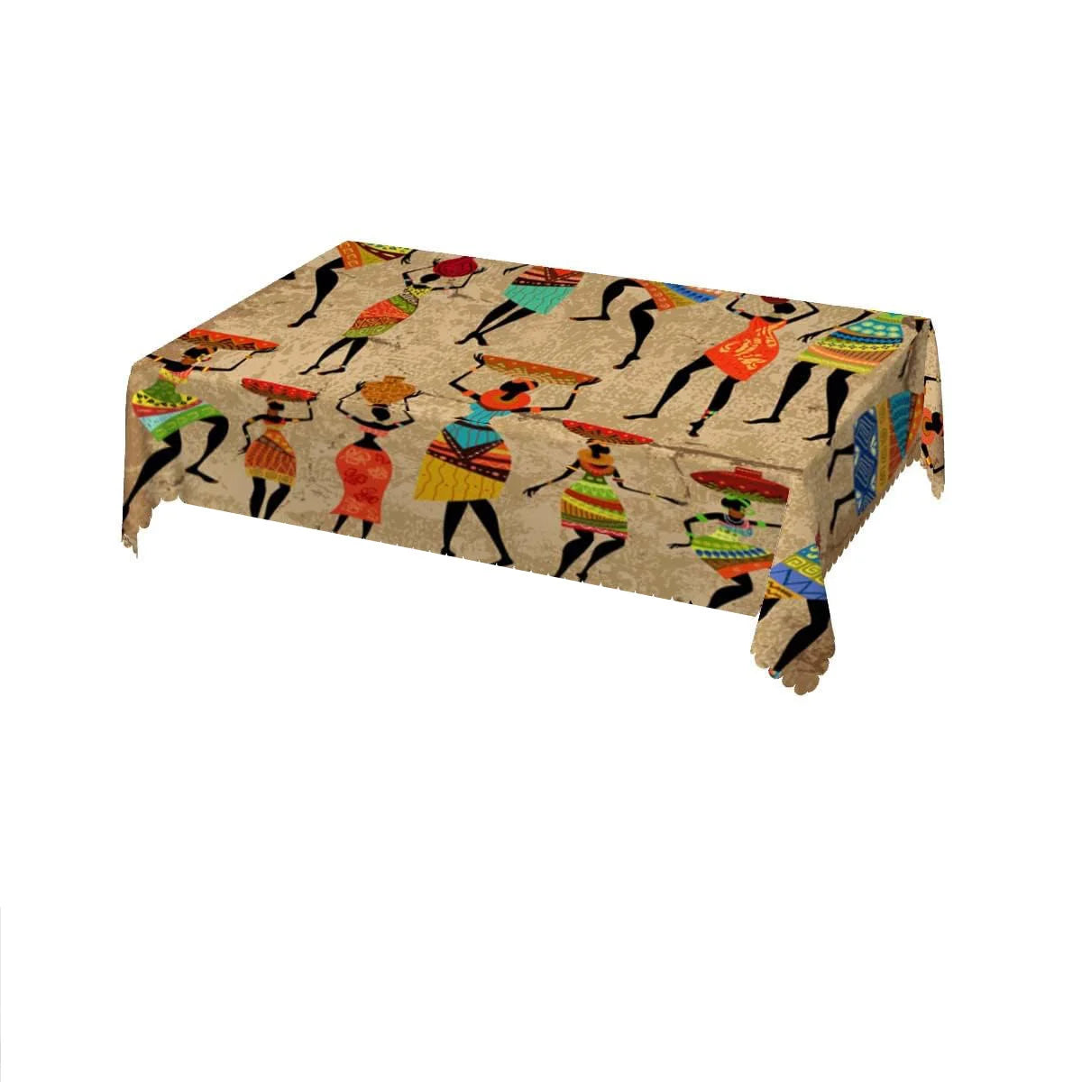 nappe table moderne ethnique motif géométrique couleur rouge verte bleue beige imperméable réutilisable