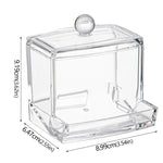 boîtes rangement cosmétiques réutilisables transparentes couvercle sphérique moderne minimaliste coton tige disques coton tampons