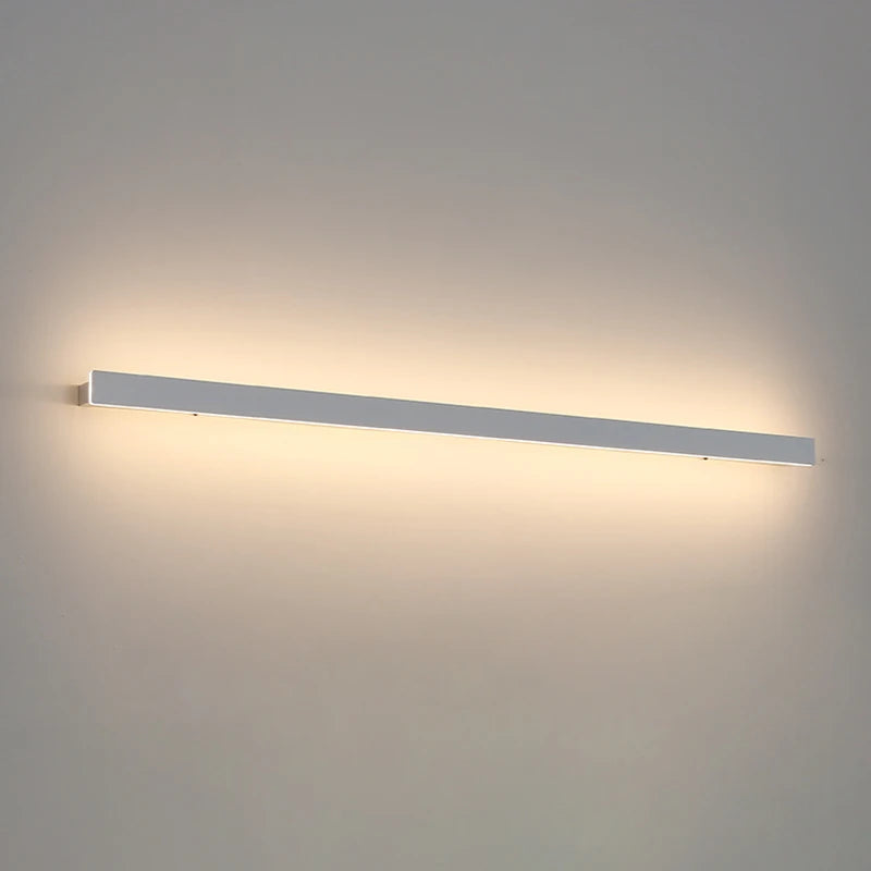 étagère murale lumineuse moderne éclairage blanc rectangulaire lisse fixée mur